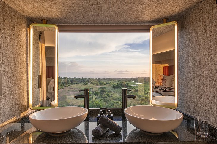 Kruger Shalati Train Hotel Bathroom Nature View