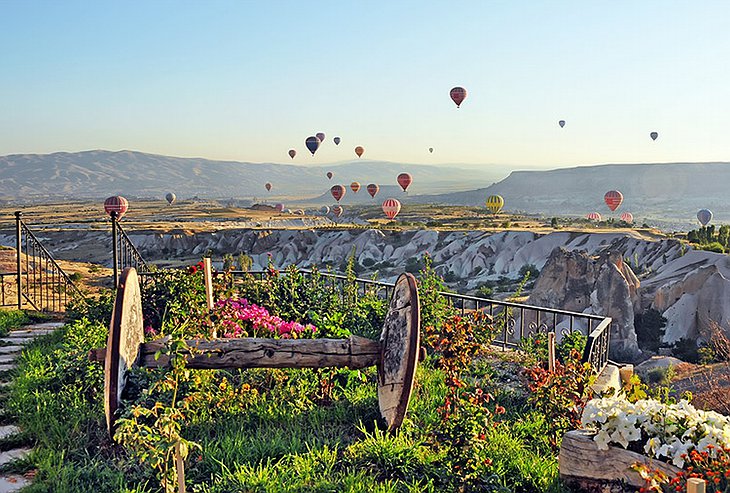 Cappadocia nature and hot air balloons