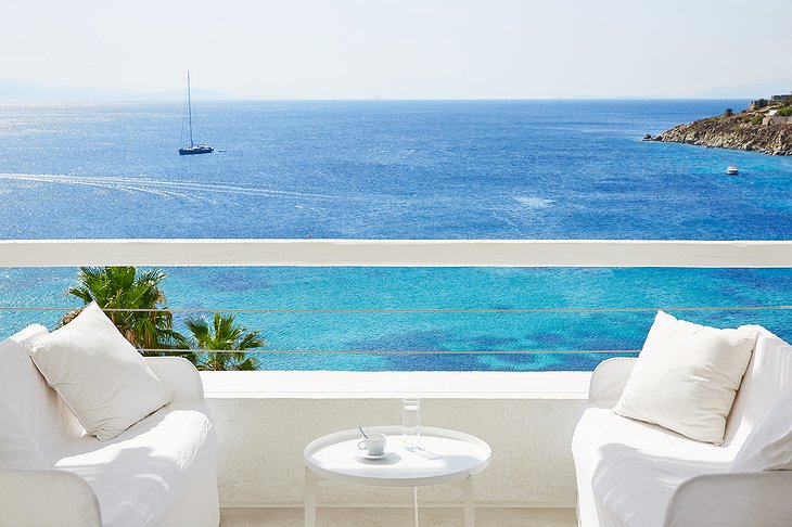 Mykonos Blu resort white veranda