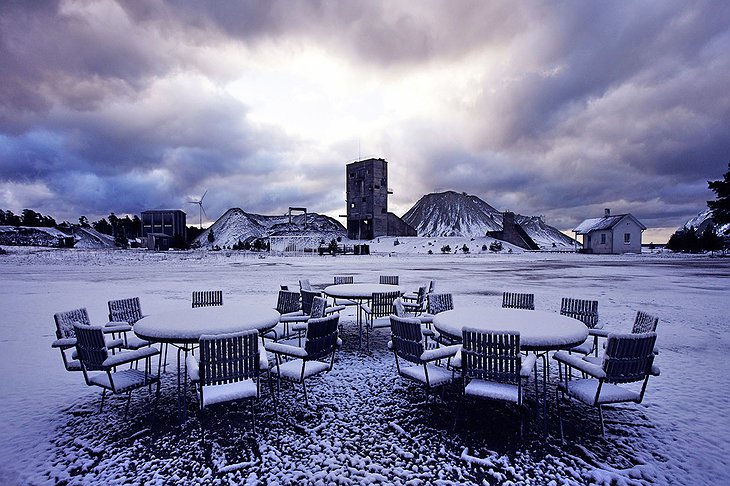 Fabriken Furillen in the winter