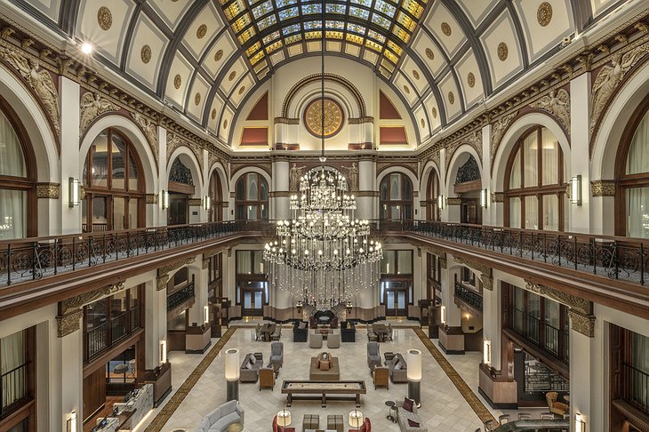 The Union Station Nashville Yards Hotel Grand Lobby Lounge