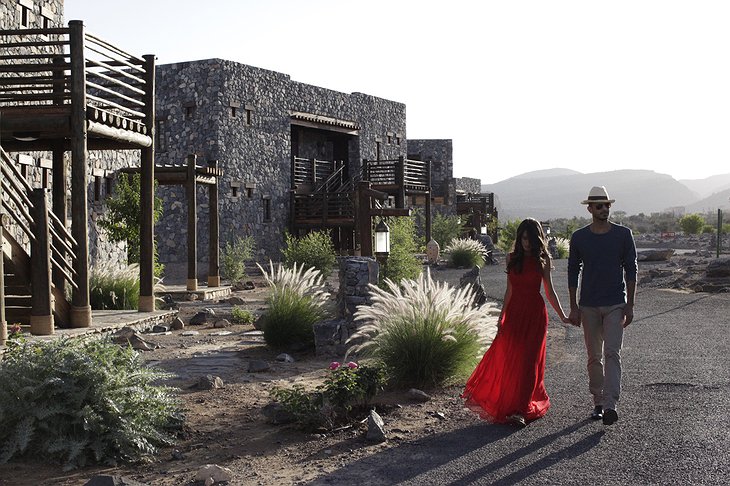 Couple walking at the Alila Jabal Akhdar resort