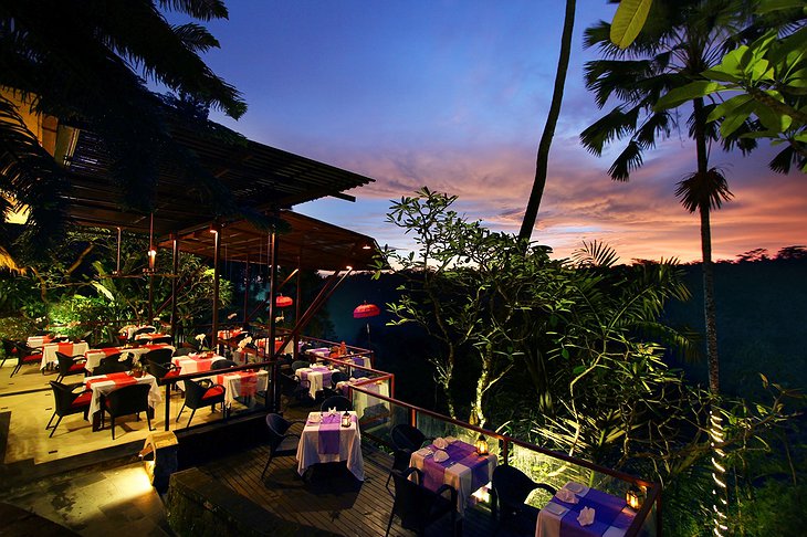 Kupu Kupu Barong Villas terrace restaurant