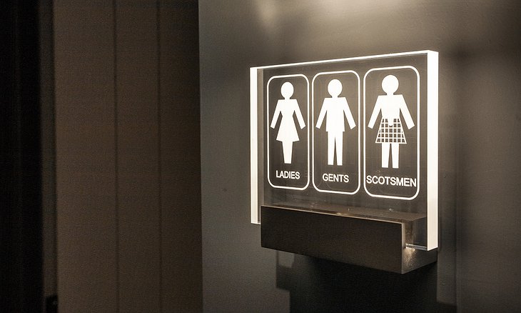 Ladies - Gents - Scotsmen toilet sign
