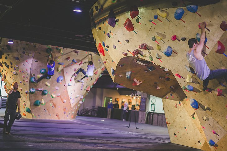 Whitney Peak Hotel indoor wall climbing