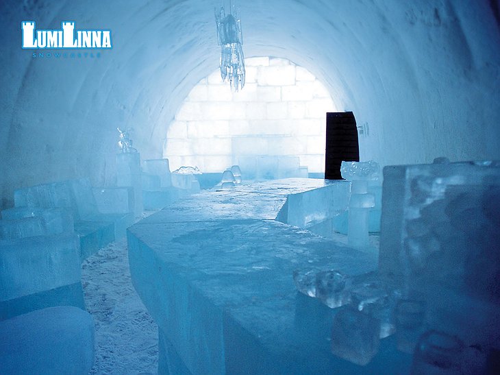 SnowCastle interior in Lapland